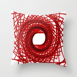 Abstract geometric pattern - red. Throw Pillow