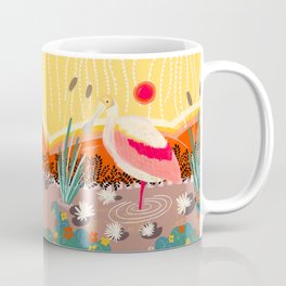 Roseate Spoonbill in the Sunset Coffee Mug