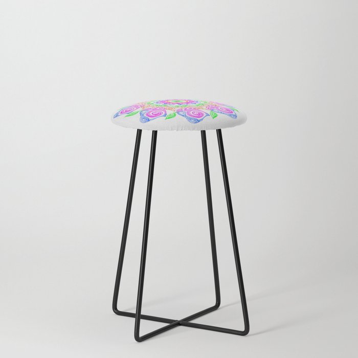 Psychedelic Fractal nb Counter Stool