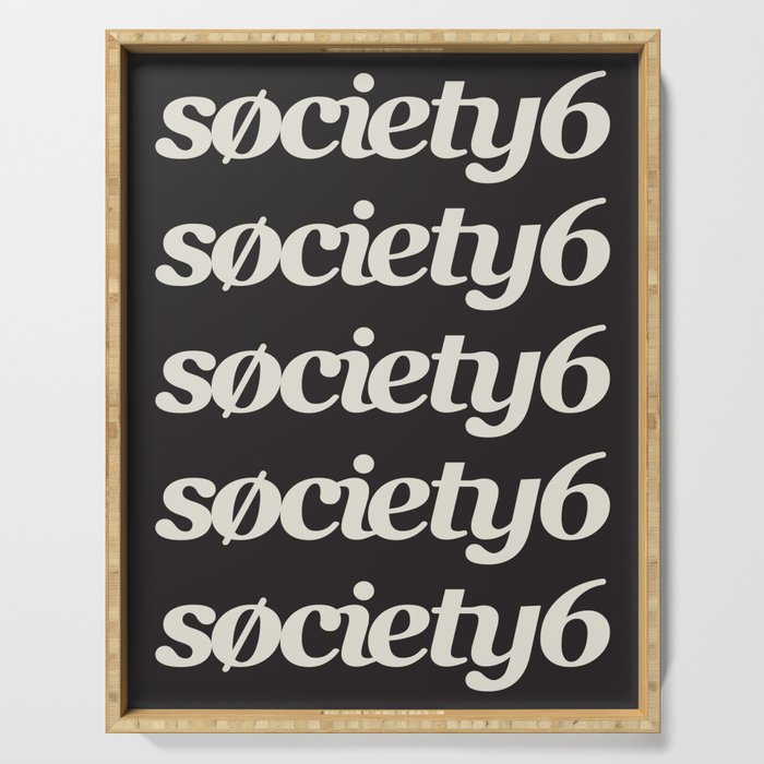 Society6 Logo Repeat Serving Tray