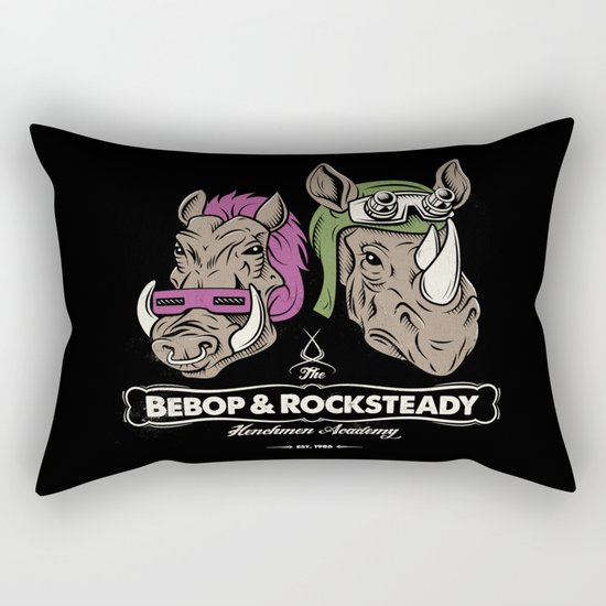 Bebop & Rocksteady Henchmen Academy Rectangular Pillow
