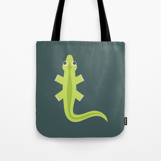 Letter L // Animal Alphabet // Lizard Monogram Tote Bag