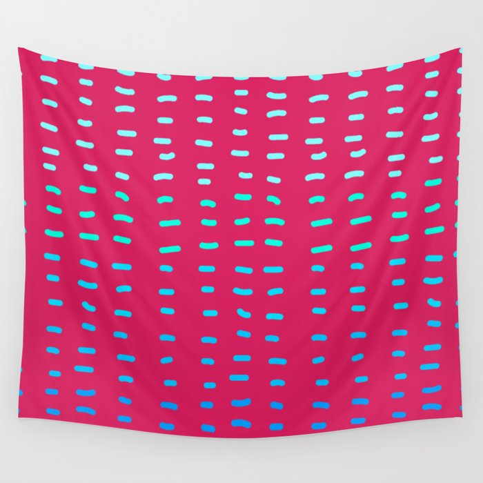 Fiesta at Festival - Raspberry & Turquoise Wall Tapestry