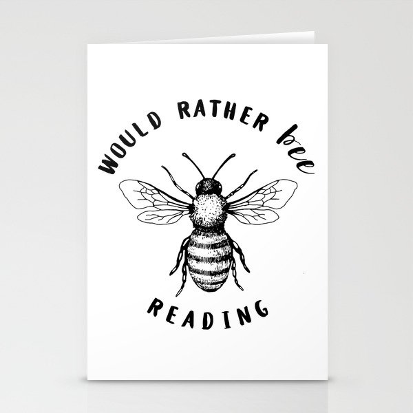 Would Rather Bee Reading Stationery Cards