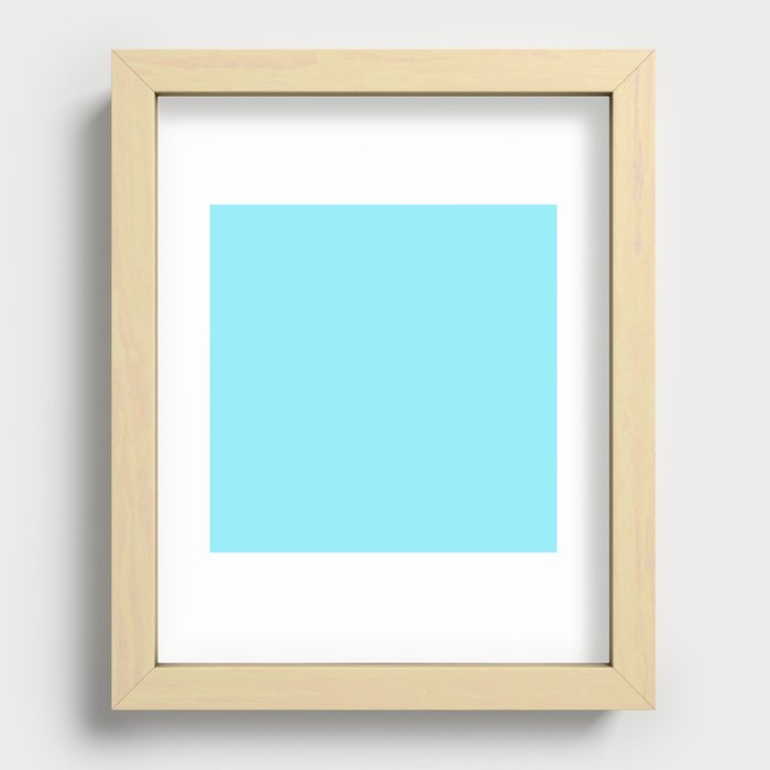 HARMONY BLUE SOLID COLOR. Plain Bright Skies Color  Recessed Framed Print