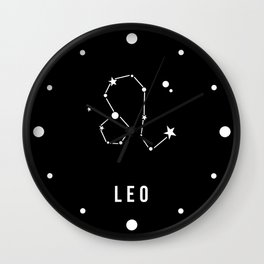Leo Zodiac Sign Quote Wall Clock | Star Sign, Birthdaypresent, Leo, Birthday, Horoscope, August, Digital, Typography, Birthdaygift, Star 