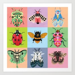 Tiled Bug Print Art Print