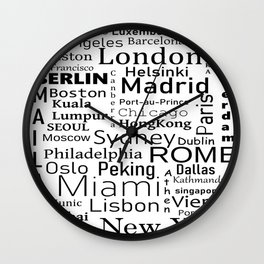  popular travel destinations Wall Clock