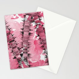 Pink Black Tie Dye Stationery Card