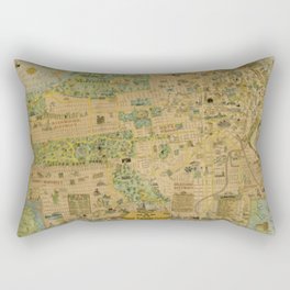 Vintage San Francisco Map Rectangular Pillow