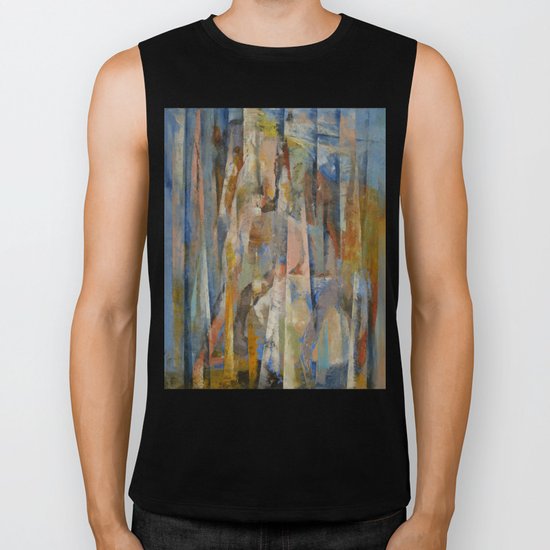 Wild Horses Abstract Biker Tank