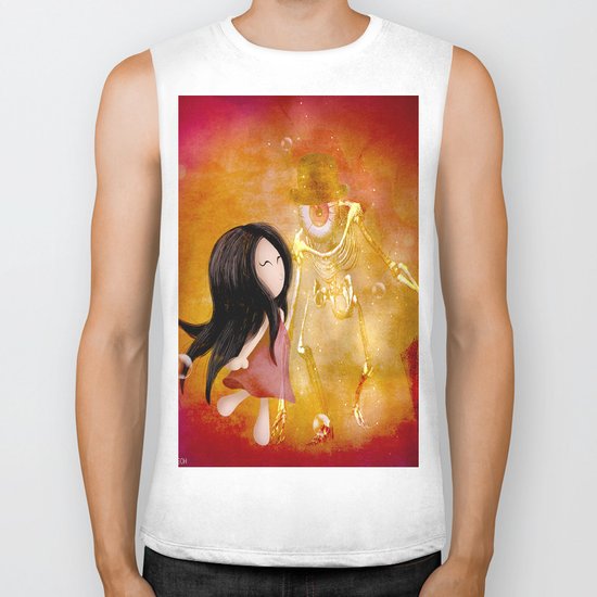 Amis pour la vie ! Zoey and Monsieur Bone ( artwork realize by Lou jah and Joe Ganech ) Biker Tank
