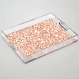 Orange Sprinkles Pattern Acrylic Tray