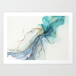 Abstract Jellyfish Alcohol Ink Painting Art Print