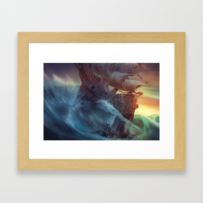 Stormy Seas Framed Art Print