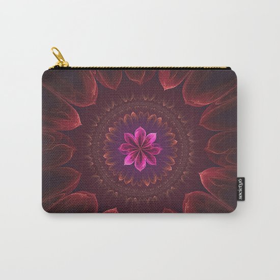 Blossom Within in Red Carry-All Pouch