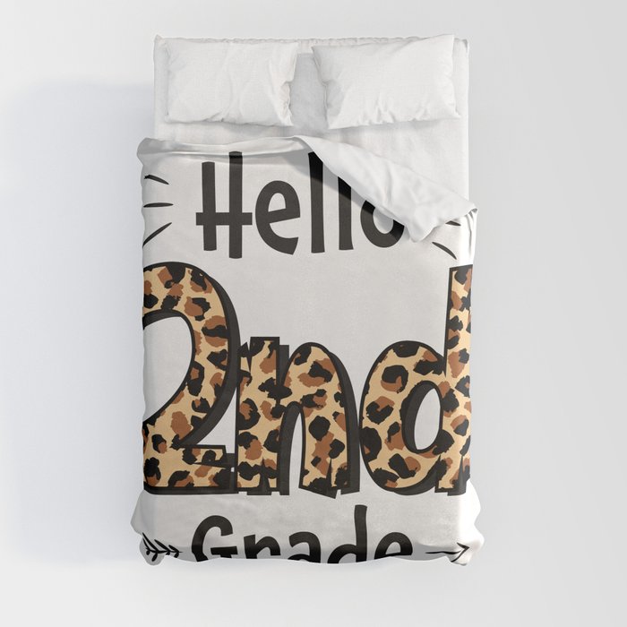 Hello 2nd Grade Back To School Duvet Cover