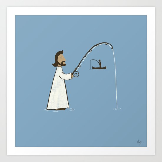 Jesus Fish Art Print