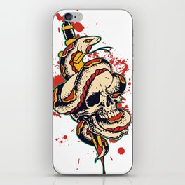 Skull and Snake Flash Art iPhone Skin