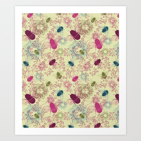Busy Bees Art Print