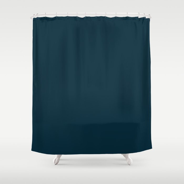 Dark teal hot sale shower curtain