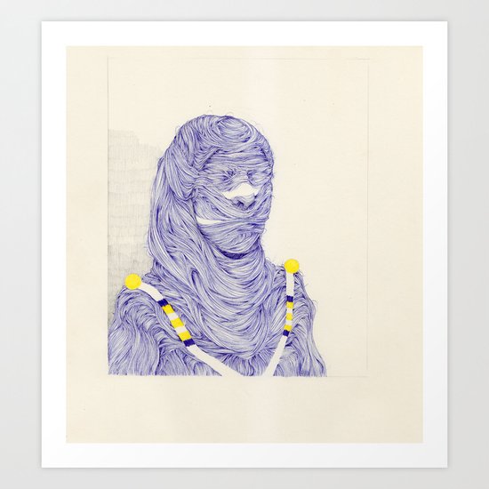 Hair Play 07 Art Print
