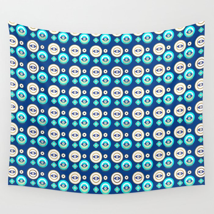 Mati Evil eye protection pattern Wall Tapestry