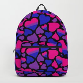 Bisexual Pride Hearts Backpack