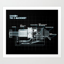 The Z-Machinery - Technical Blueprint Art Print