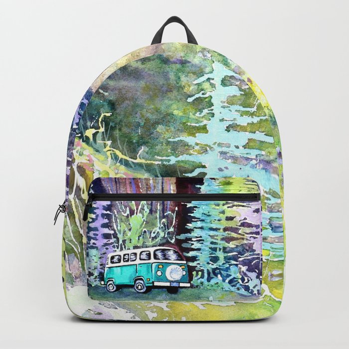 Camper Van Backpack by Michelle Faber Art Society6