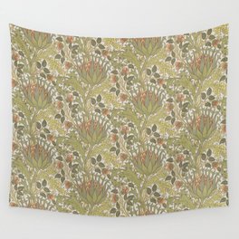 William Morris Artichoke Green Camomile Vintage Pattern Wall Tapestry