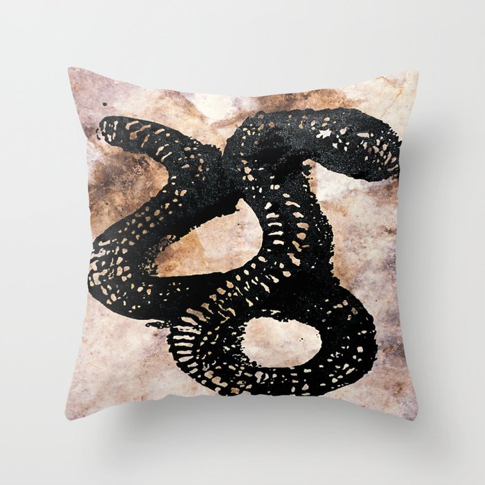 Fire Snake Throw Pillow