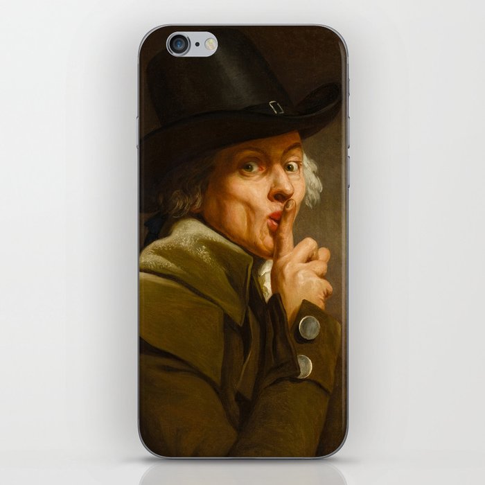 Self Portrait, The Silence, 1790 by Joseph Ducreux iPhone Skin
