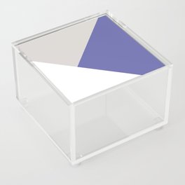 Very Peri meets Cloud Dancer & White Geometric #1 #minimal #decor #art #society6 Acrylic Box