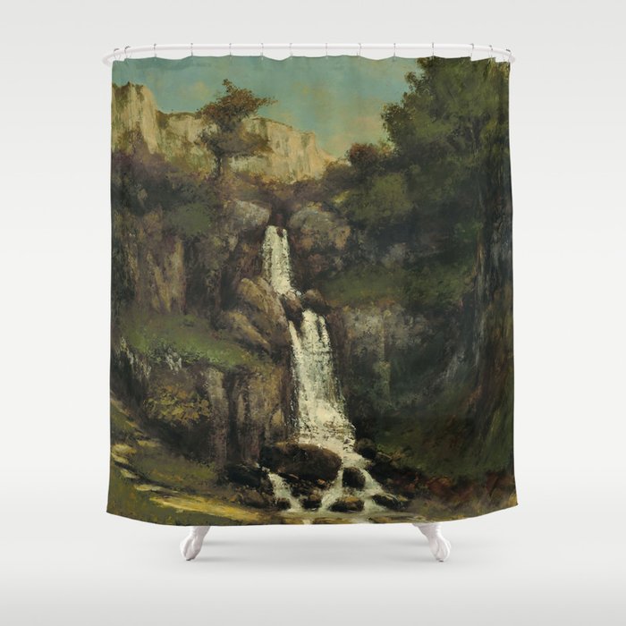 Gustave Courbet "La cascade (The waterfall)" Shower Curtain by Alexandra_Arts Society6