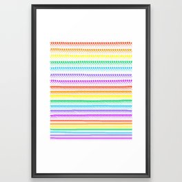 Rainbow Dotted Line Framed Art Print
