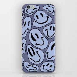 blue smilies iPhone Skin