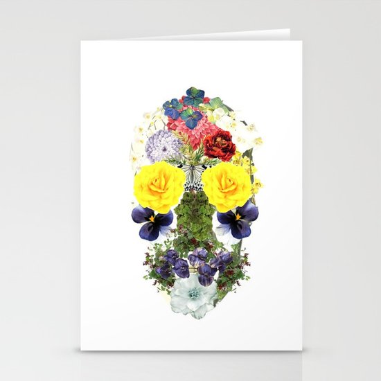 Skull Flowers Stationery Cards