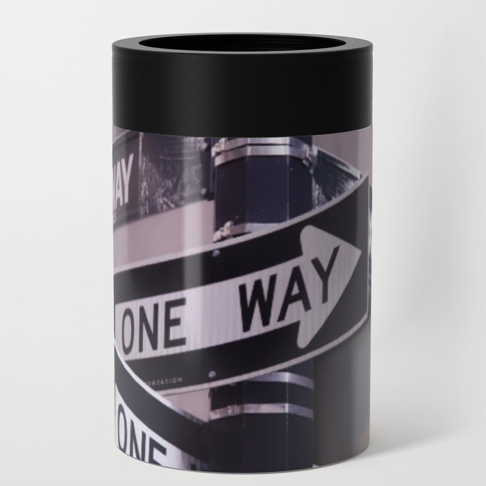 Purple One Way Sign Broadway Can Cooler
