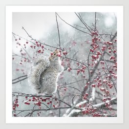 A Sweet Winter Treat Art Print
