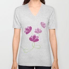 Flowers drawing V Neck T Shirt