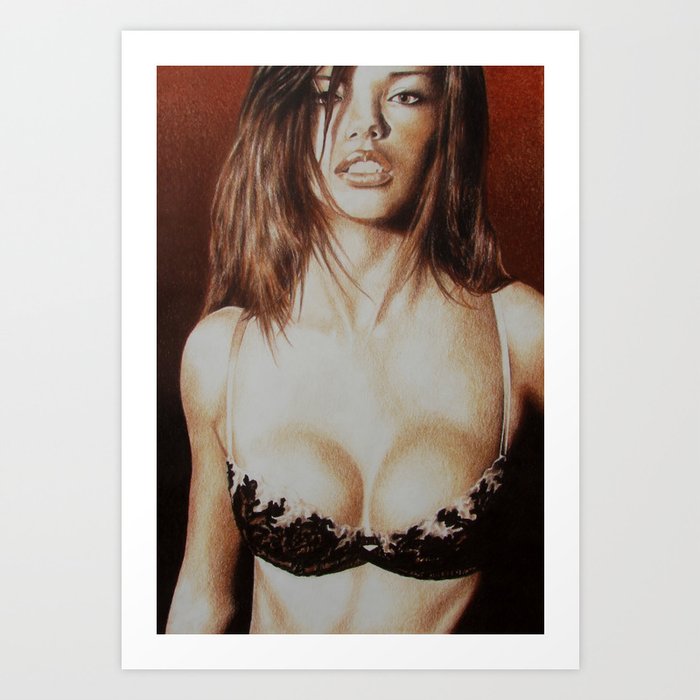 Canvas Adriana Lima/'s Art Print Poster