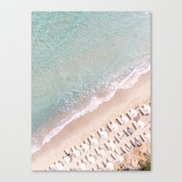 Vulisma Beach Crete, Greece | Drone Photography Pastel Colors Canvas Print
