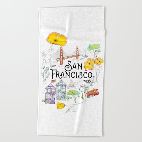 San Francisco Beach Towel