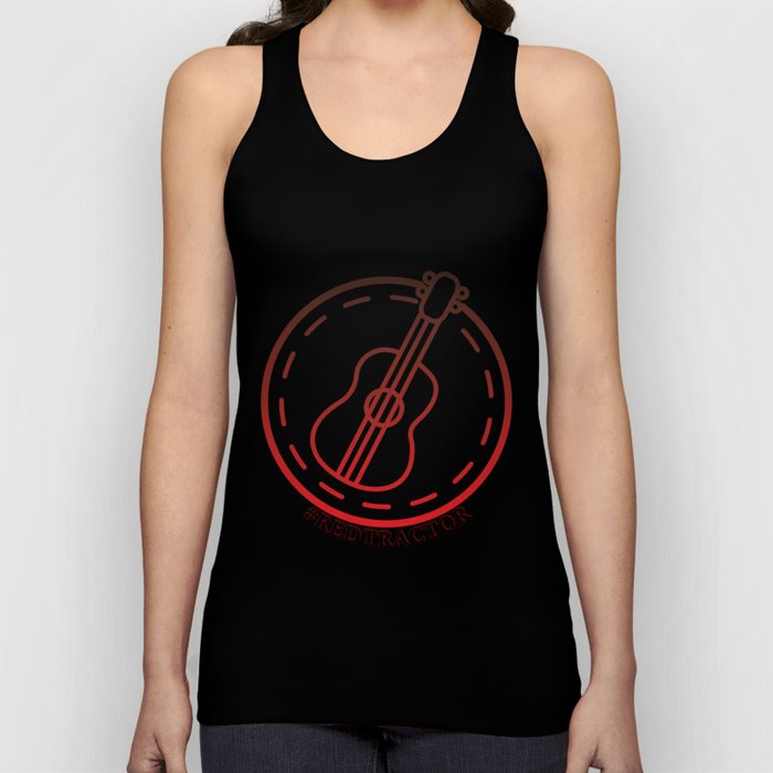 Red Round Guitar Tank Top