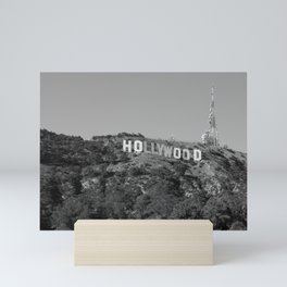 Hollywood Sign Black & White, California Vintage, Retro, Fine Art Photography Mini Art Print
