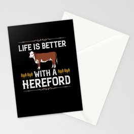 Hereford Cow Cattle Bull Beef Farm Stationery Card