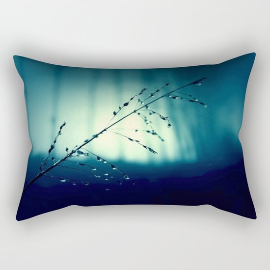 Blue Willow in the rain Rectangular Pillow