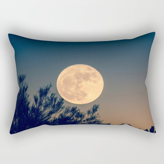 Full Moon Rising Rectangular Pillow