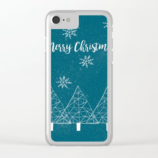 Merry Christmas Clear iPhone Case